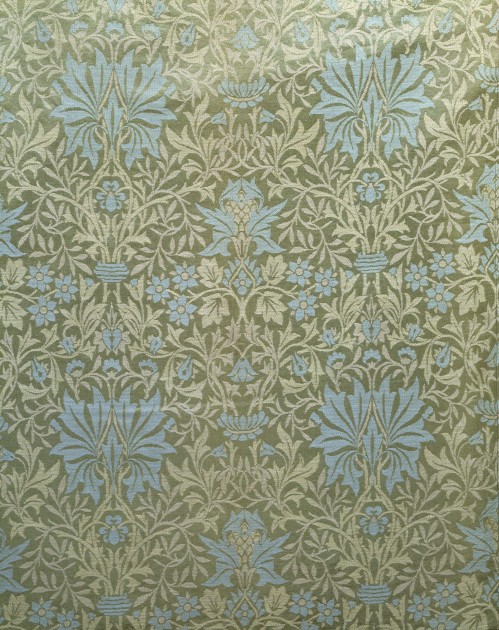 William Morris, "Flower Garden," 1879. Furnishing fabric of Jacquard-woven silk and wool, made at Queen Square Workshop and at Merton Abbey Workshop, England. © Victoria and Albert Museum, London. Used with permission.