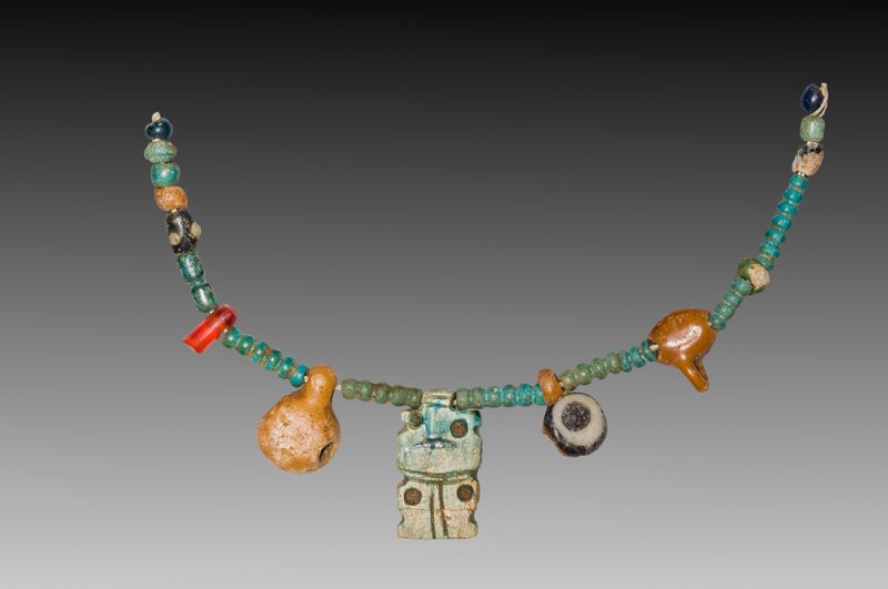 Digging Up the Past: Necklace excavated from a tomb in El-Riqqa, Egypt