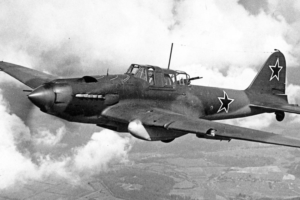A cannon-armed Soviet Ilyushin Il-2m3 embarks on a strafing mission. (Pictorial Press Ltd/Alamy)