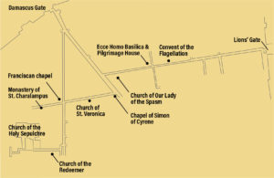 Map of the Via Dolorosa