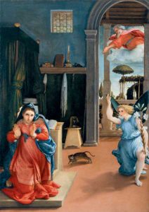 Mary, in the Annunciation